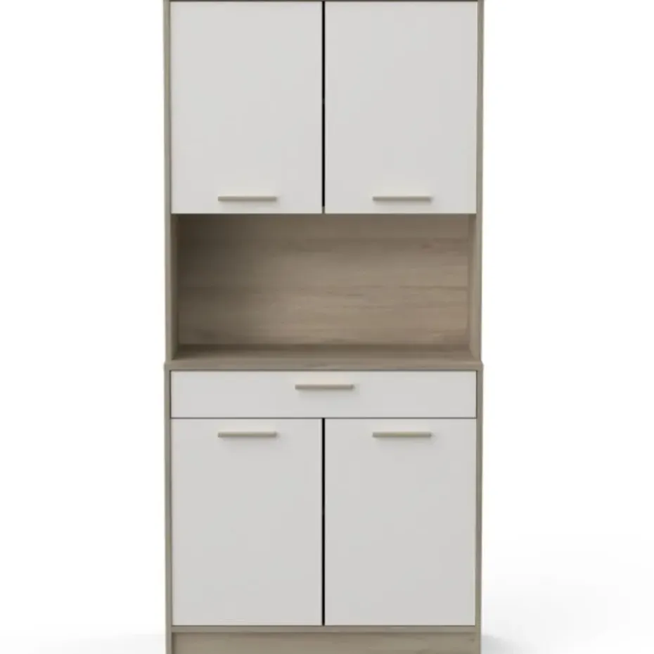 Buffetkast Romanie-Kronberg eik/mat wit