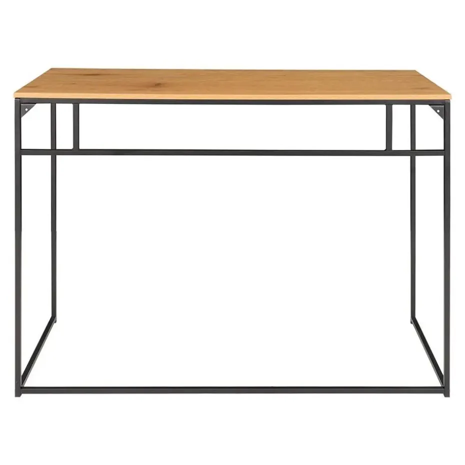 Bureau - eiken look met zwart frame