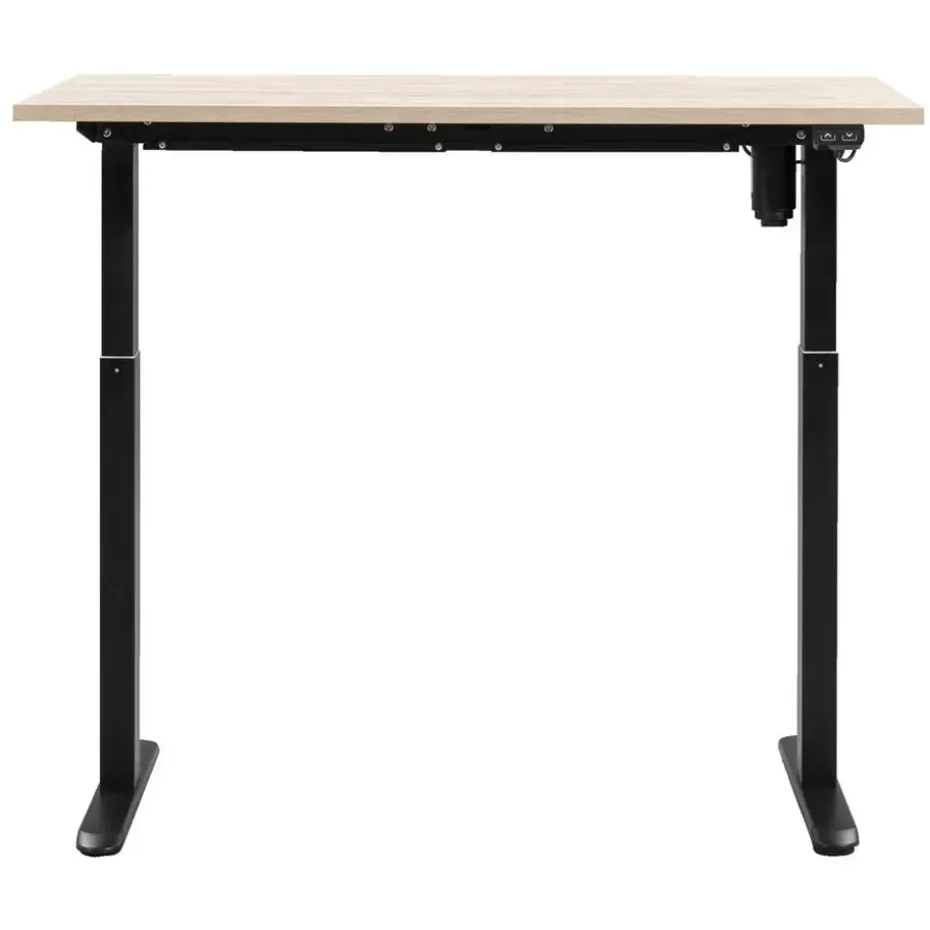 Bureau Homeworx zit/sta elektrisch verstelbaar – eikenkleur/zwart - 75/118x120x70 cm