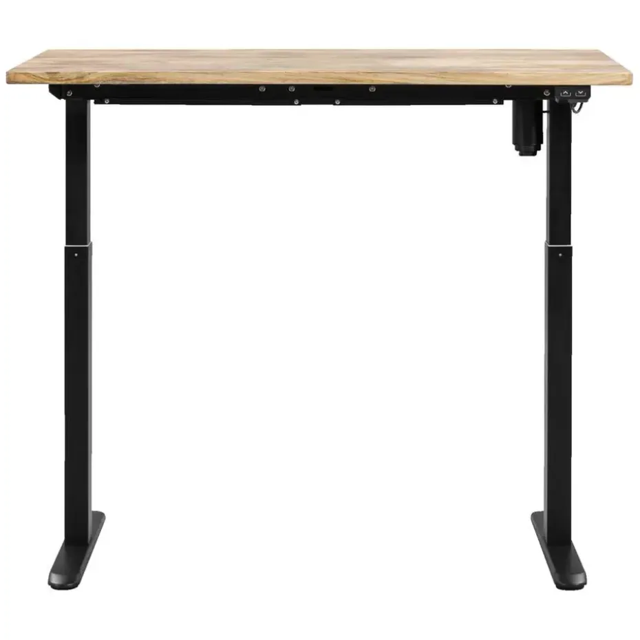 Bureau Homeworx zit/sta elektrisch verstelbaar – mangohout/zwart - 75/118x120x70 cm