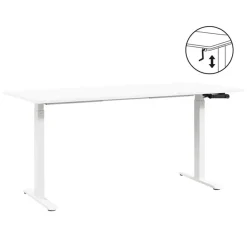 Bureau Homeworx zit/sta handmatig verstelbaar - wit/wit - 75/118x160x80 cm