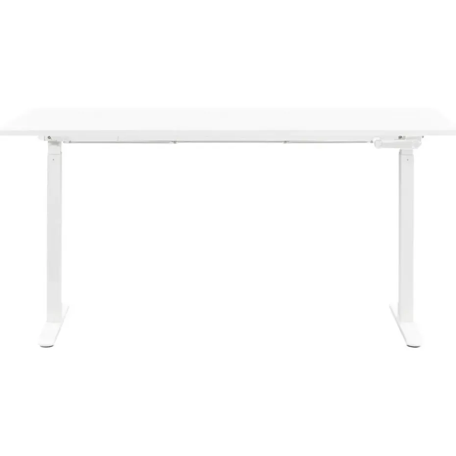 Bureau Homeworx zit/sta handmatig verstelbaar - wit/wit - 75/118x160x80 cm