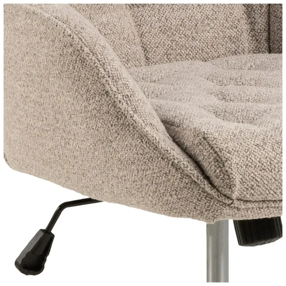 Bureaustoel Beige Stof - Zithoogte 57cm - Alleri