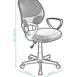 Bureaustoel Buritos - Solide, Verstelbaar en Ergonomisch - Roze