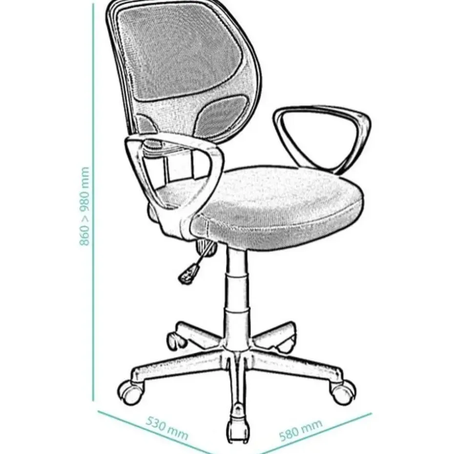 Bureaustoel Buritos - Solide, Verstelbaar en Ergonomisch - Roze