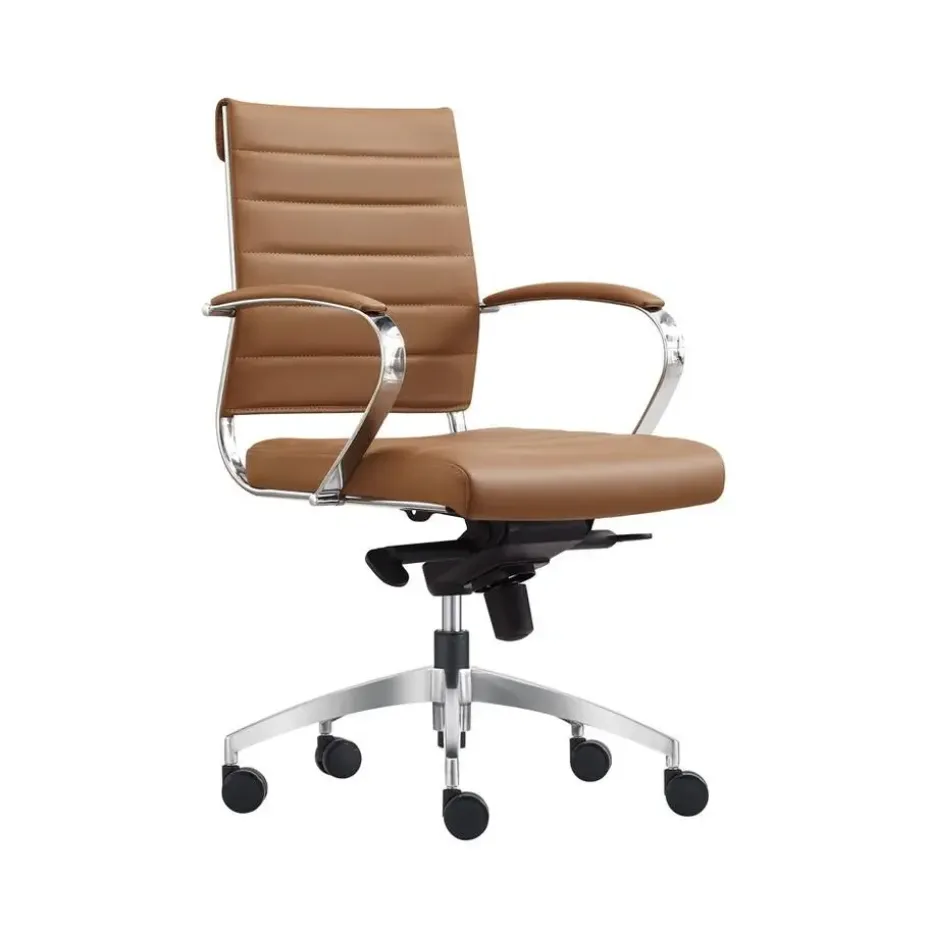 Bureaustoel Cádiz Cognac - 100% leder