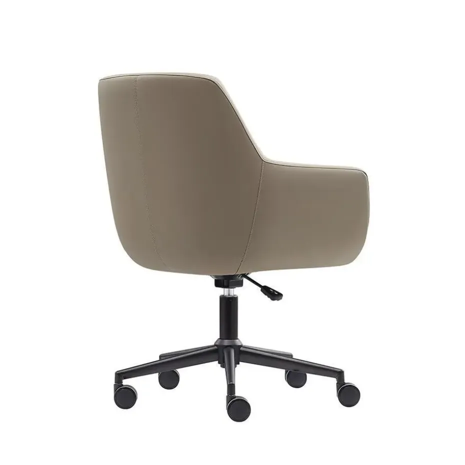 Bureaustoel/Eetkamerstoel Volos - Taupe - PU-leer