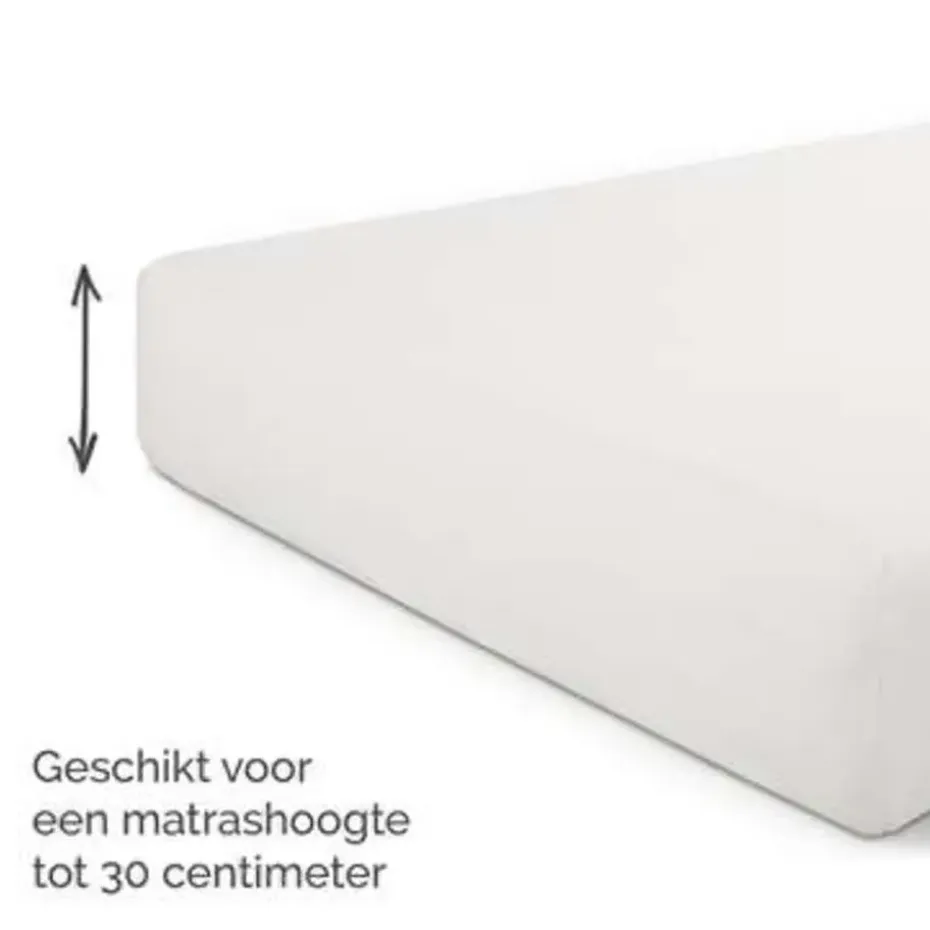 Byrklund - Hoeslaken Katoen - 180x220 cm - Off White