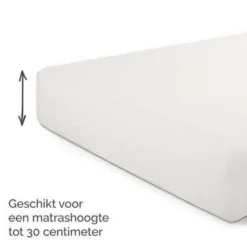 Byrklund - Hoeslaken Katoen - 180x220 cm - Off White