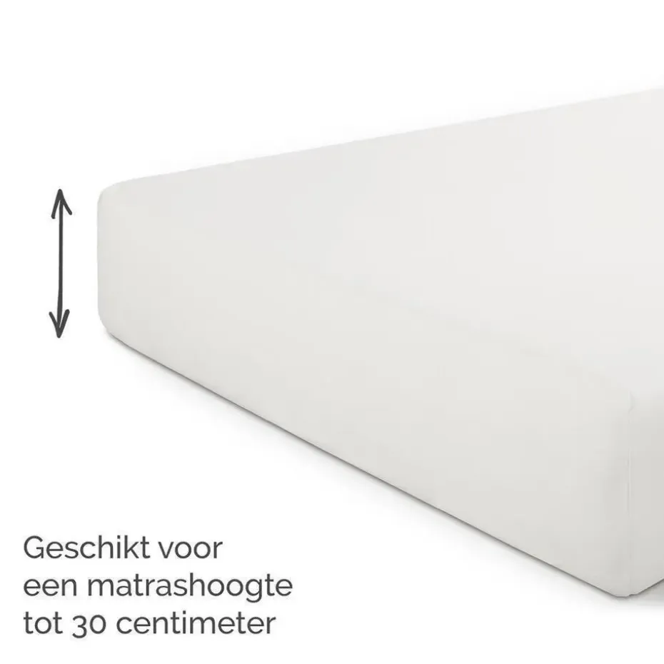 Byrklund - Hoeslaken Katoen - 180x200 cm - Off White