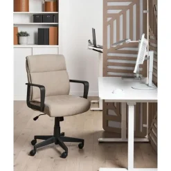 BYRON - Bureaustoel - Beige - Stof