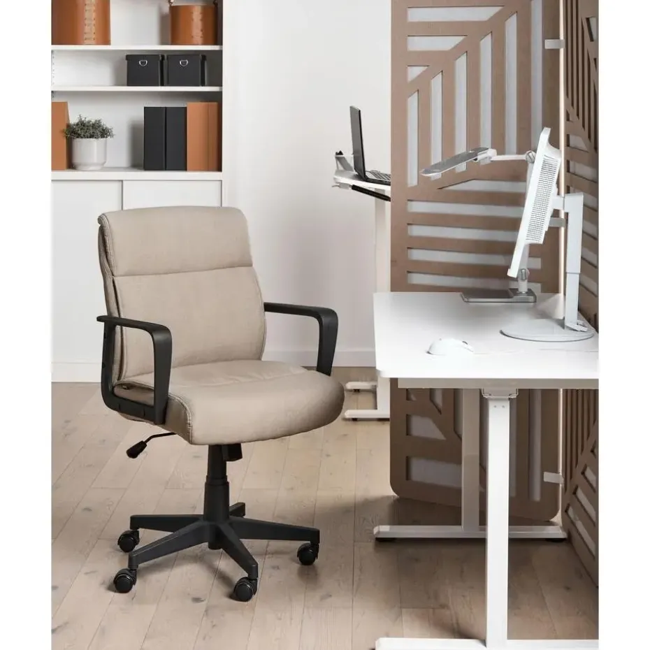BYRON - Bureaustoel - Beige - Stof