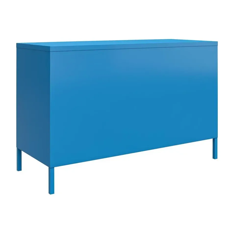 Cache - Wandkast met 2 blauwe metalen deuren