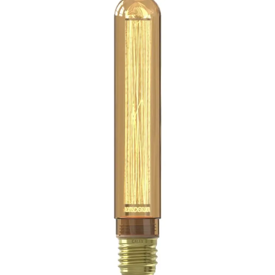 Calex LED buislamp - T30x185 - goudkleur - E27 - 2.3W - 65LM - dimbaar