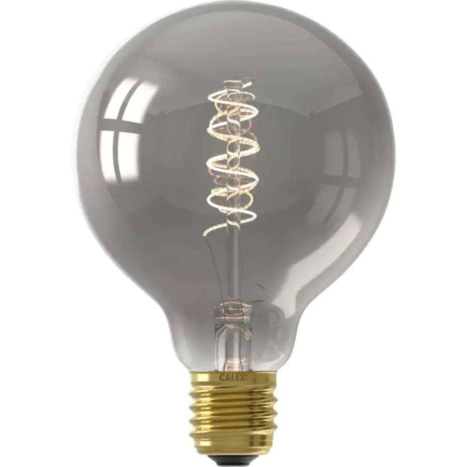 Calex LED globe - G95 - titaniumkleur - E27 - 4W - 136LM - dimbaar