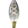 Calex LED kaarslamp - titaniumkleur - E14 - 4W - 136LM - dimbaar
