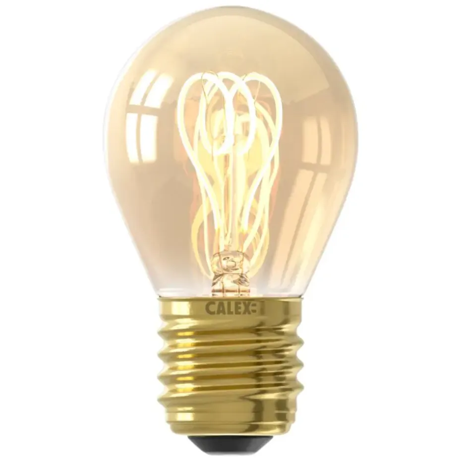 Calex LED kogellamp - goudkleur - E27 - 2,5W - 136LM - dimbaar
