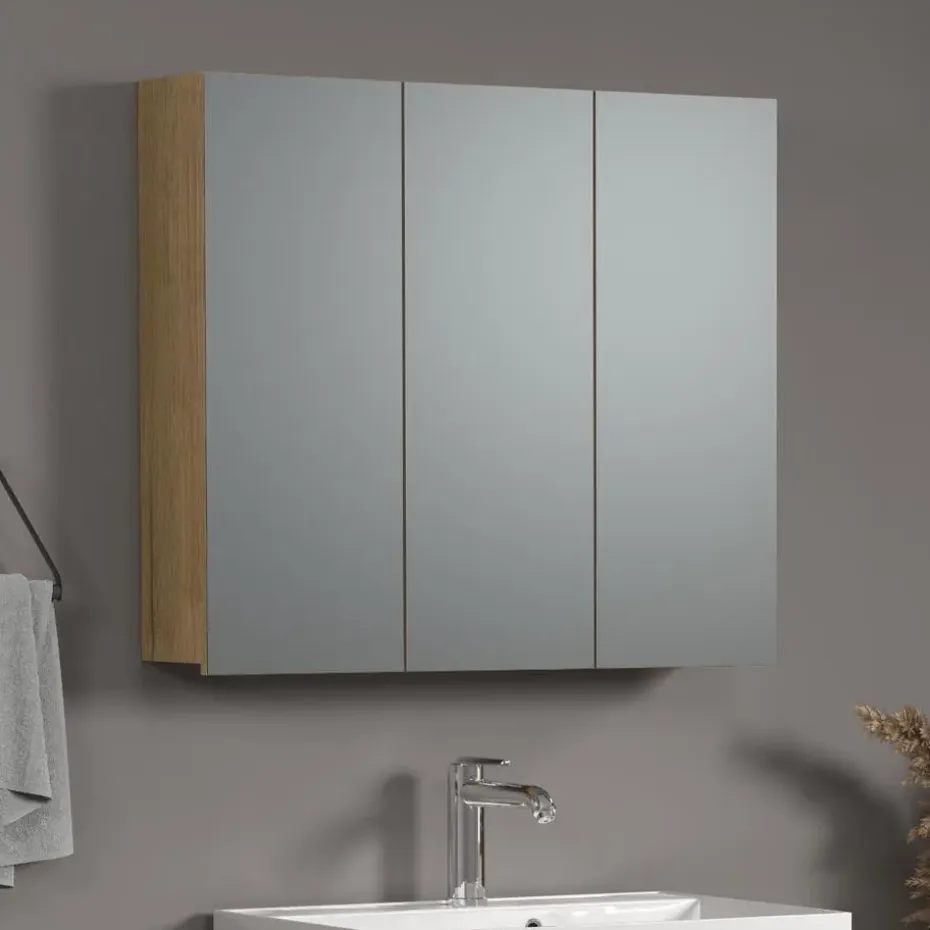 CALICOSY - Badkamerkast met spiegel PUREBLISS - 20x90x80 cm