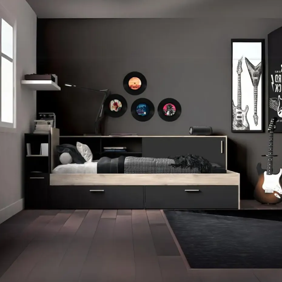 CALICOSY - Bed LIFE - - 87,7x119,2x229,4 cm