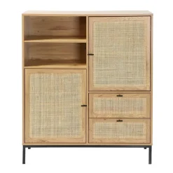 CALICOSY - Buffetkast JAYA - Licht hout - 120x100x40 cm