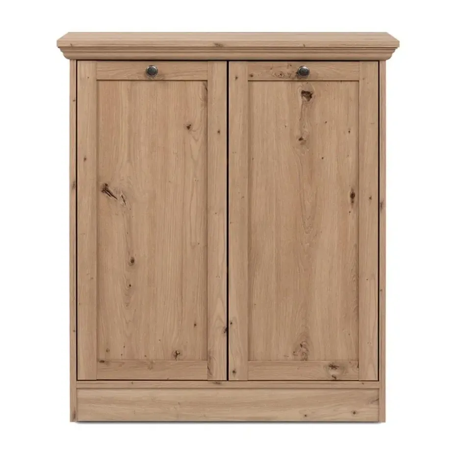 CALICOSY - Buffetkast met 2 deuren TIMBER - Eikenhout - 35x80x90 cm