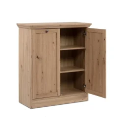 CALICOSY - Buffetkast met 2 deuren TIMBER - Eikenhout - 35x80x90 cm