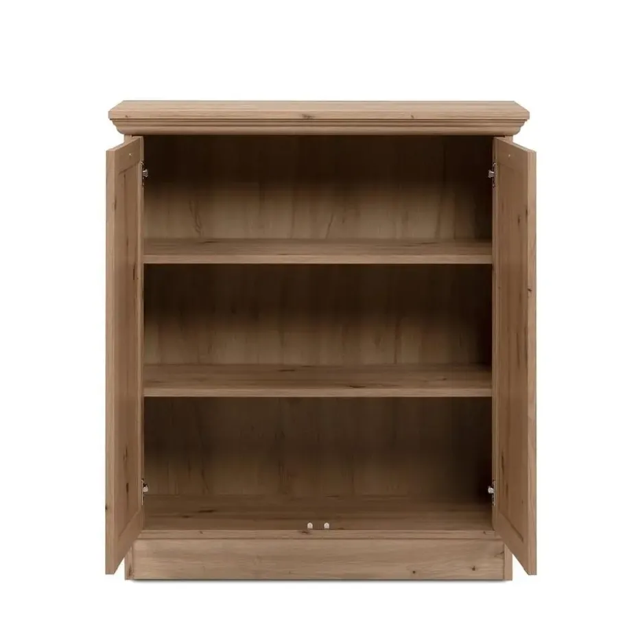 CALICOSY - Buffetkast met 2 deuren TIMBER - Eikenhout - 35x80x90 cm