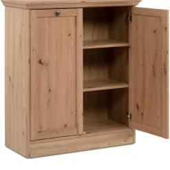 CALICOSY - Buffetkast met 2 deuren TIMBER - Eikenhout - 35x80x90 cm