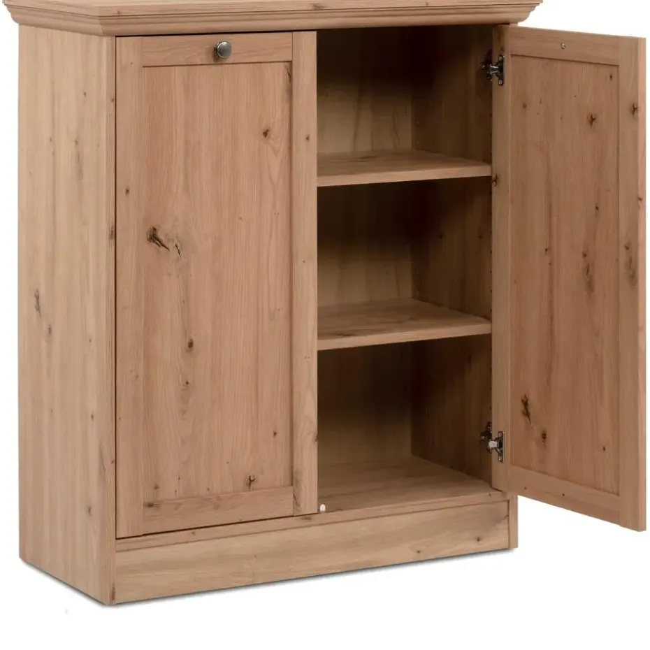 CALICOSY - Buffetkast met 2 deuren TIMBER - Eikenhout - 35x80x90 cm