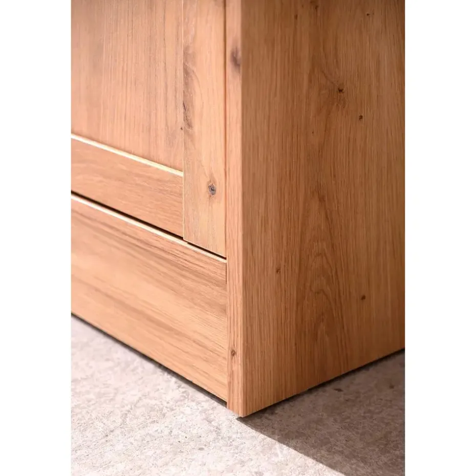 CALICOSY - Buffetkast met 2 deuren TIMBER - Eikenhout - 35x80x90 cm