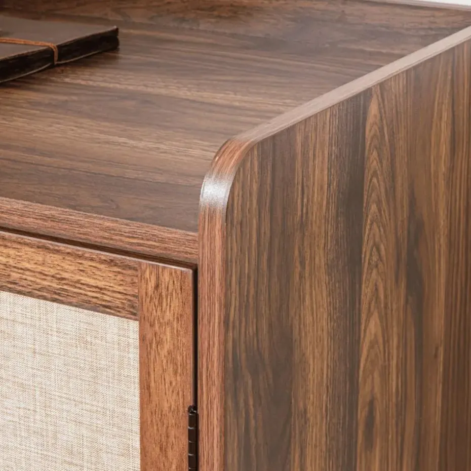 CALICOSY - Dressoir JETSON - Donker hout - 79x80x39,5 cm