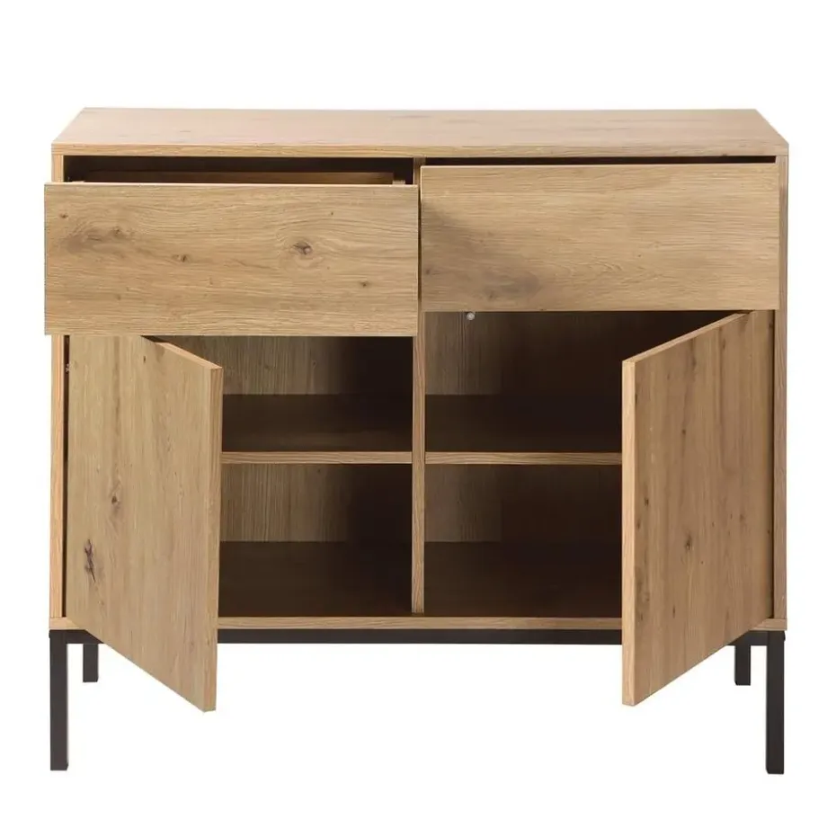 CALICOSY - Dressoir LENNY - Eik - 80x90x40 cm