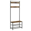 CALICOSY - Garderobe - Donker hout - 175x70x32,5 cm