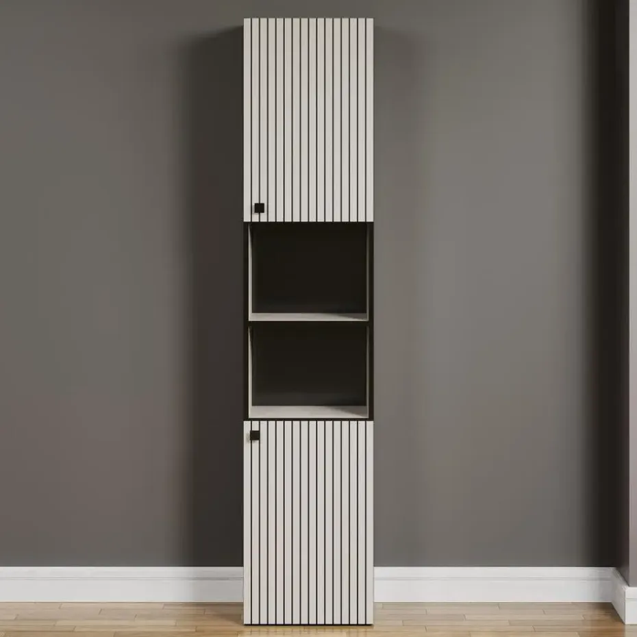 CALICOSY - Geribbelde badkamerkolom PUREBLISS - 15x122x44,5 cm