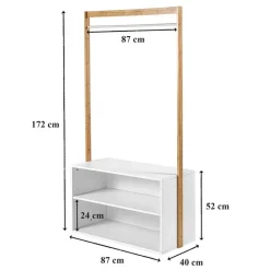 CALICOSY - Kledingkast - Wit - 171x90x40 cm