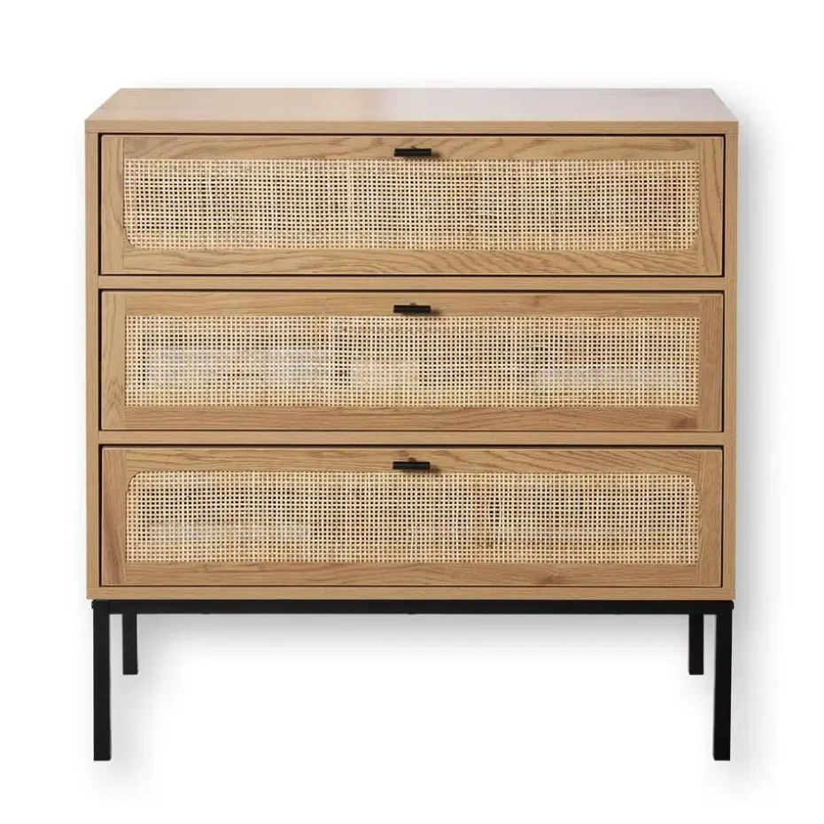 CALICOSY - Ladekast JAYA - Licht hout - 79x80x39 cm