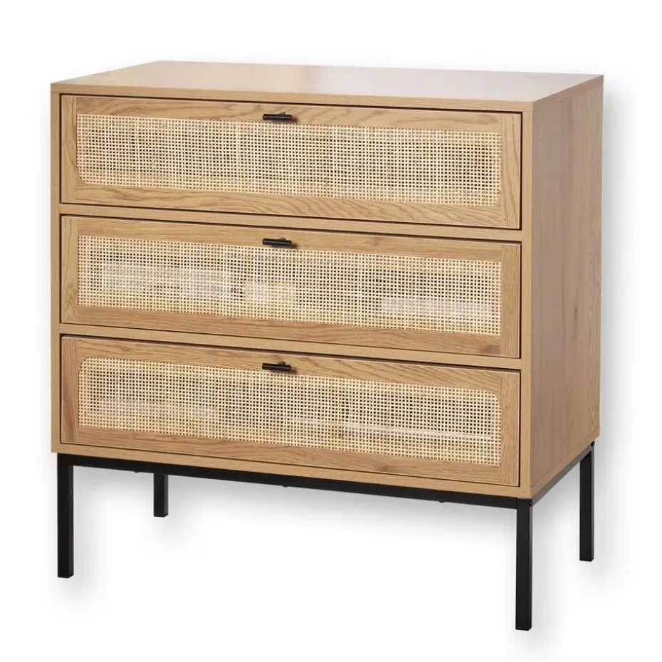 CALICOSY - Ladekast JAYA - Licht hout - 79x80x39 cm
