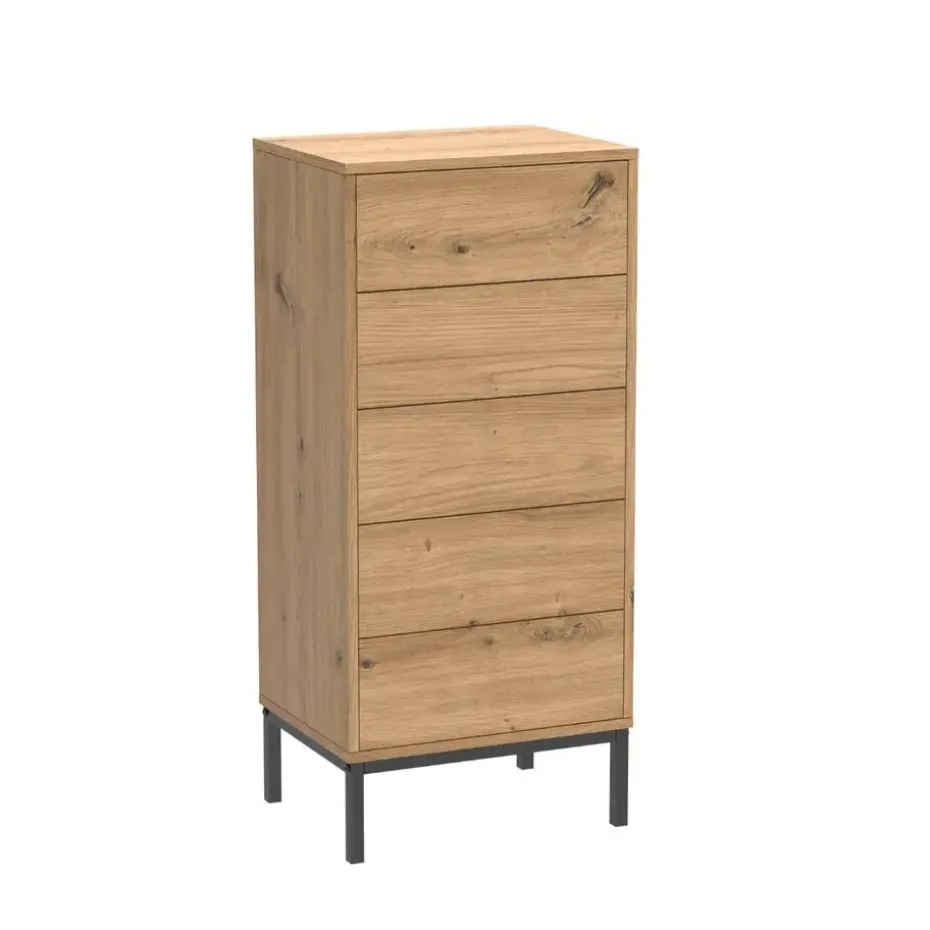 CALICOSY - Ladekast LENNY - Licht hout - 100x45x38 cm