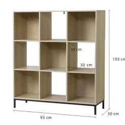 CALICOSY - Opbergplank - Licht hout - 103.3x93.5x29.8 cm