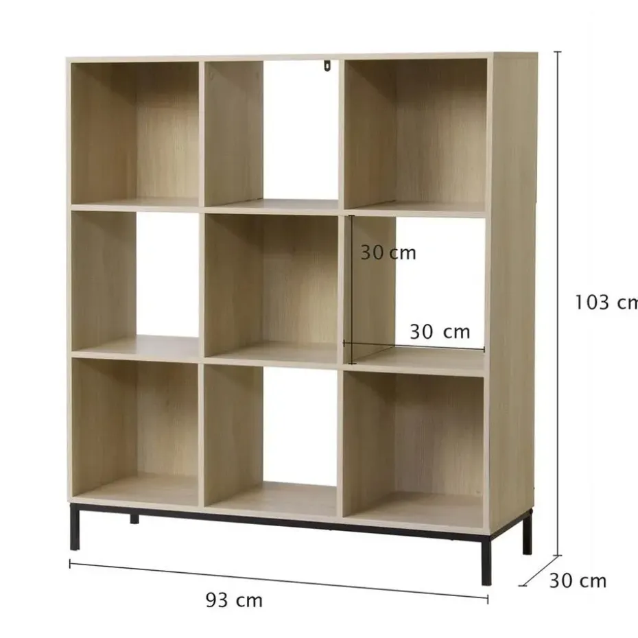 CALICOSY - Opbergplank - Licht hout - 103.3x93.5x29.8 cm