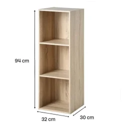 CALICOSY - Opbergplank - Licht hout - 92.5x31.7x29.5 cm