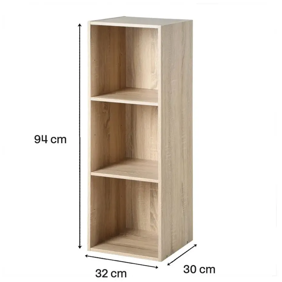 CALICOSY - Opbergplank - Licht hout - 92.5x31.7x29.5 cm