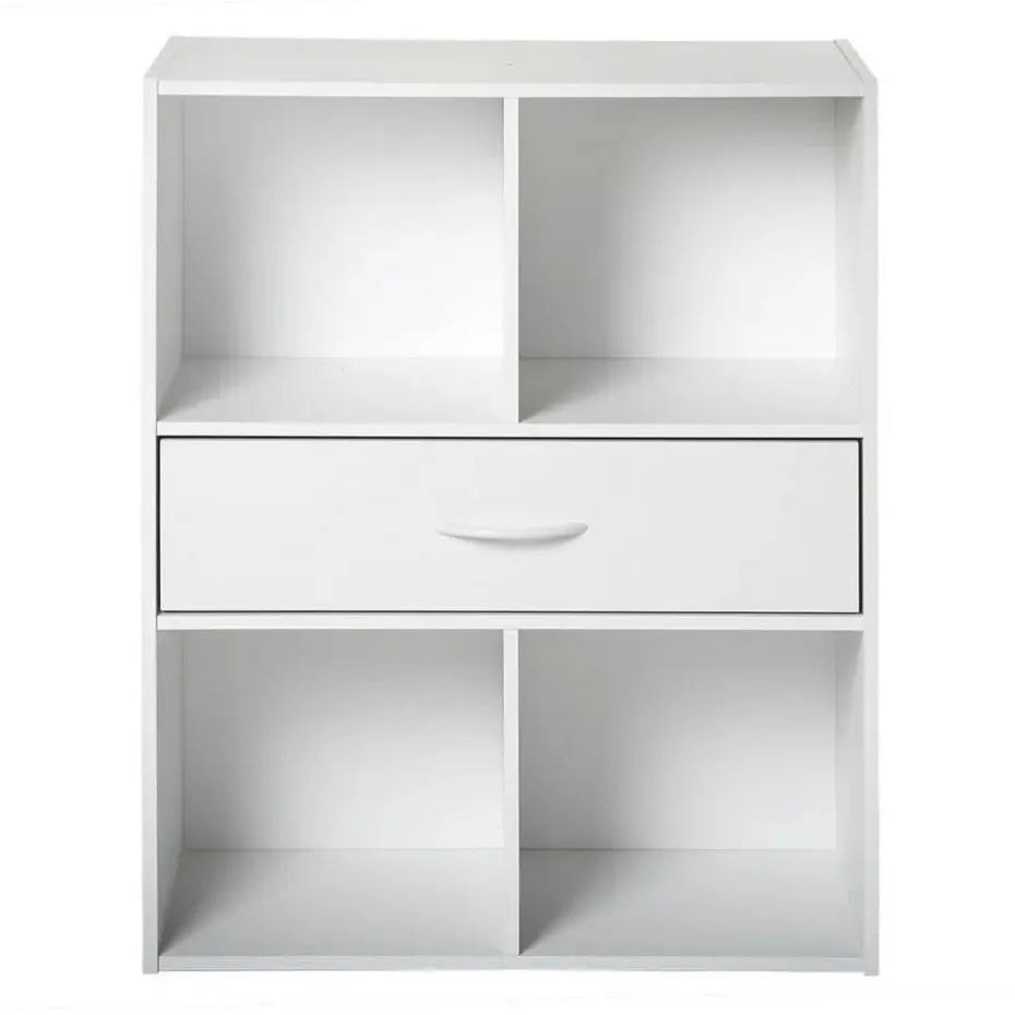 CALICOSY - Opbergplank met 4 compartimenten - 29,5x62x80 cm