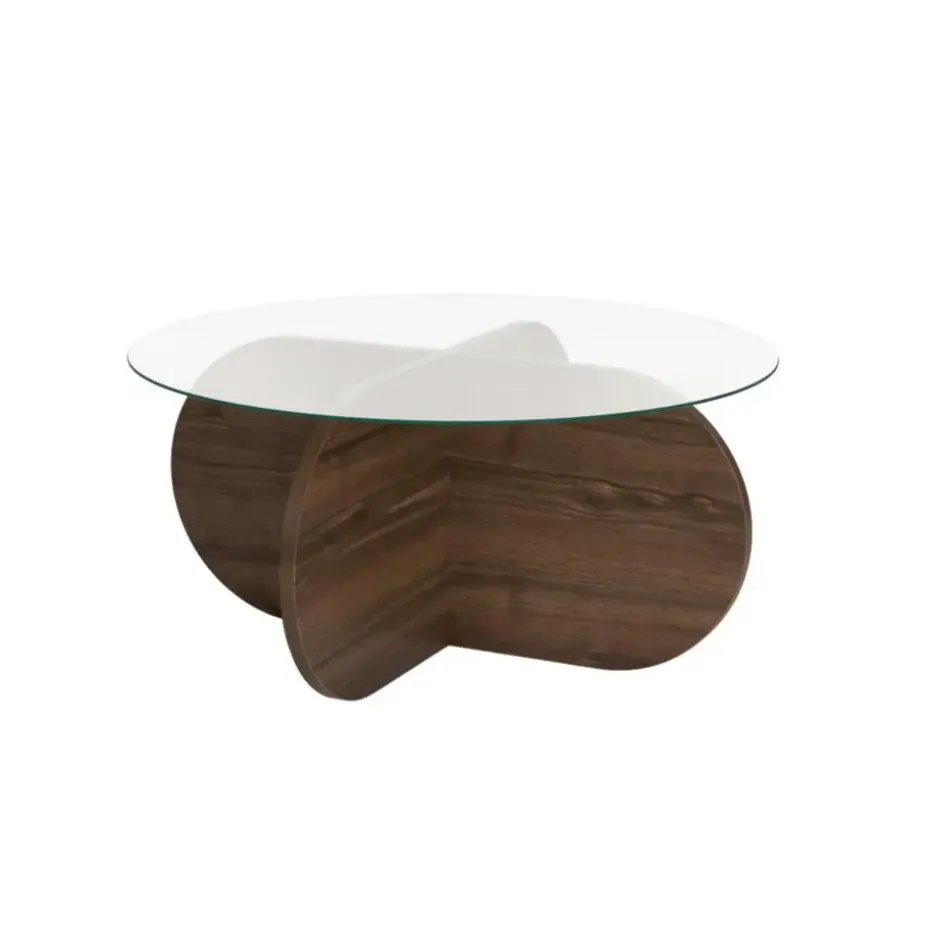 CALICOSY - Salontafel AERIS - Walnoot - 35x75x75 cm