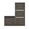 CALICOSY - Schoenenkast DUDE - Eik grijs - 118,5x105x26 cm