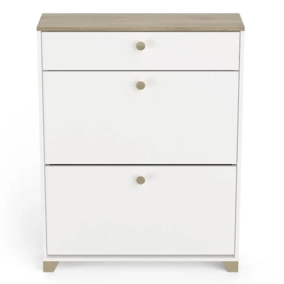 CALICOSY - Schoenenkast IZZY - Wit - 104,3x80,8x24,4 cm