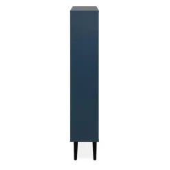 CALICOSY - Schoenenkast VIGO - Alby blauw / zwart - 125x70x24 cm