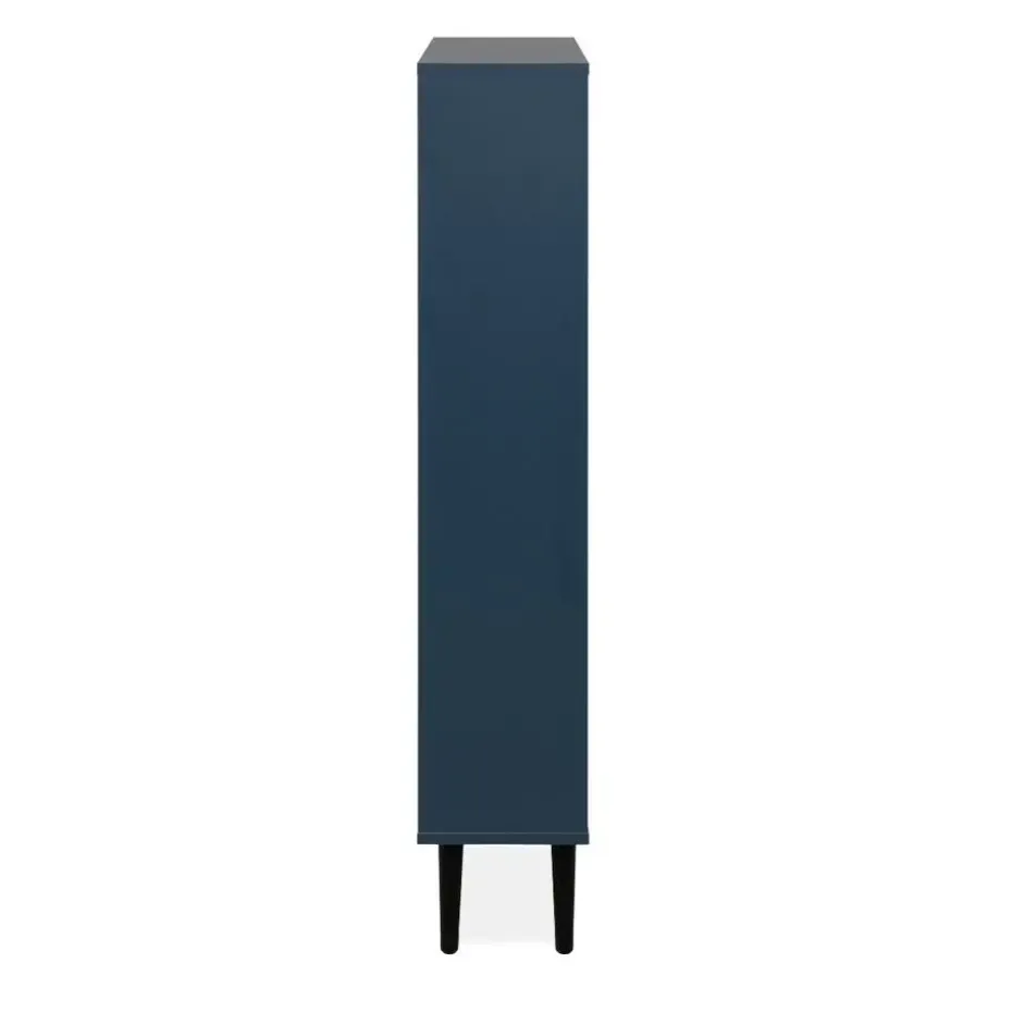 CALICOSY - Schoenenkast VIGO - Alby blauw / zwart - 125x70x24 cm