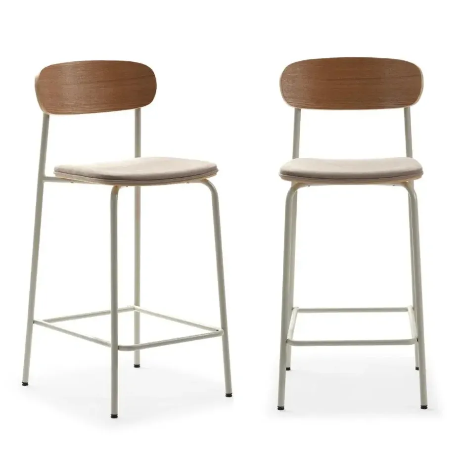 CALICOSY - Set van 2 ADRIANA-krukken - 48x42x66 cm