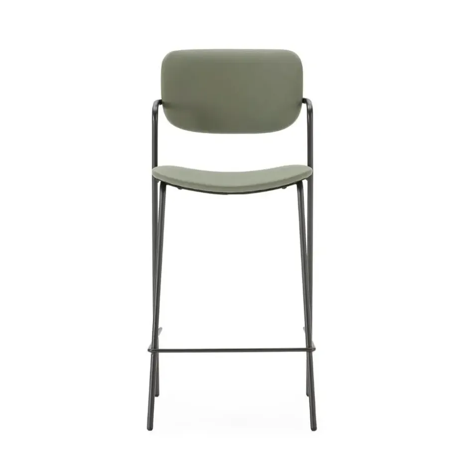 CALICOSY - Set van 2 krukken met zwarte MAIKA - 51x44x66 cm